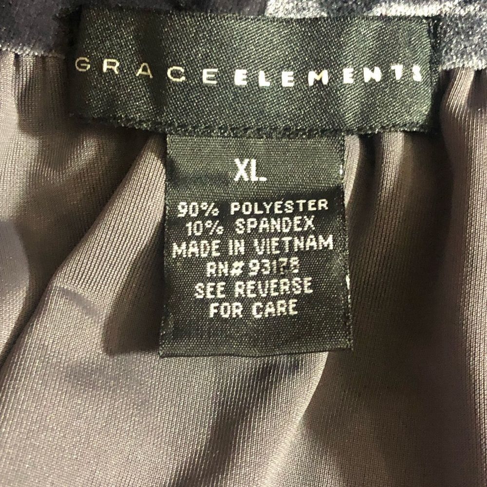 Grace Elements Open Front Ruffle Draped Jacket Gr… - image 3